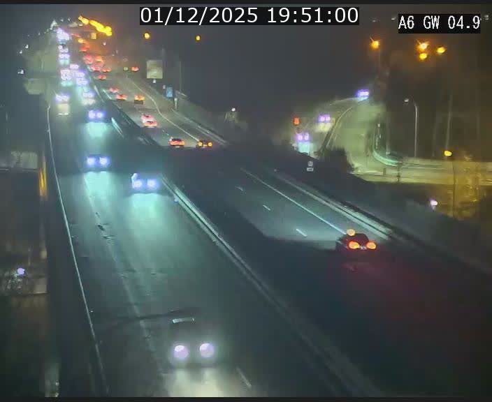 Traffic live webcam Luxembourg Croix de Cessange - A6 - BK 4.9 - direction Belgique