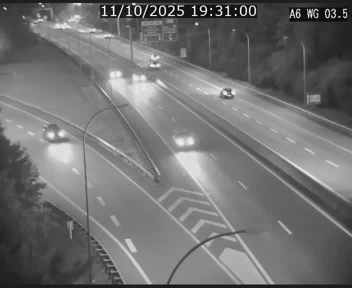 Traffic live webcam Luxembourg - Croix de Cessange - A6 - BK 3.5 - direction France/Allemagne