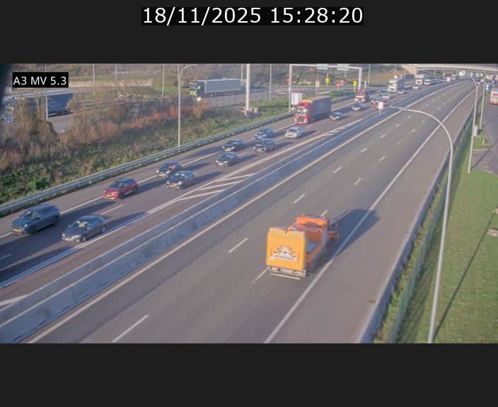 Webcam à l'Aire de Berchem au Luxembourg sur l'A3. Vue orientée vers la France