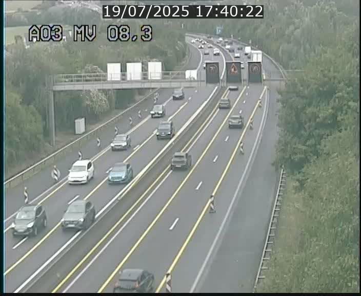 Webcam Autoroute après la Croix de Bettembourg en direction de Luxembourg sur l'A3