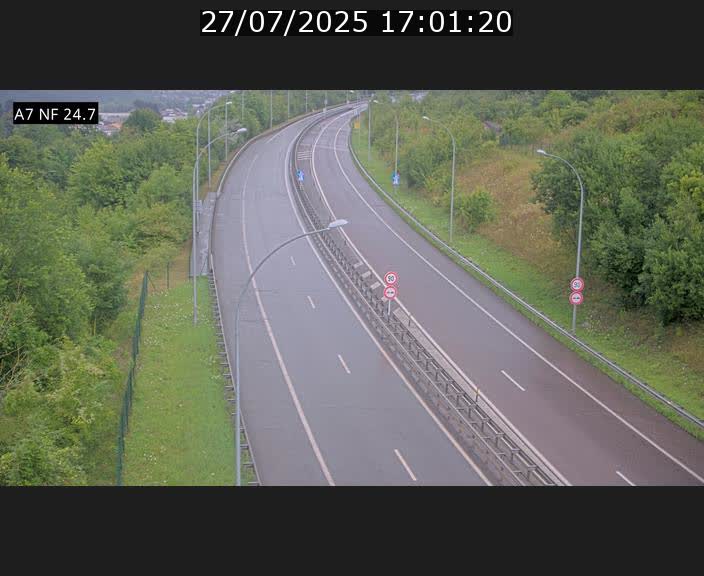 Caméra trafic Luxembourg - A7, Schieren direction Mersch