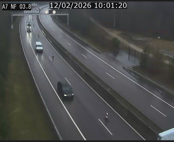 Webcam autoroute A7 au Luxembourg à la sortie du Tunnel Stafelter vers le Nord