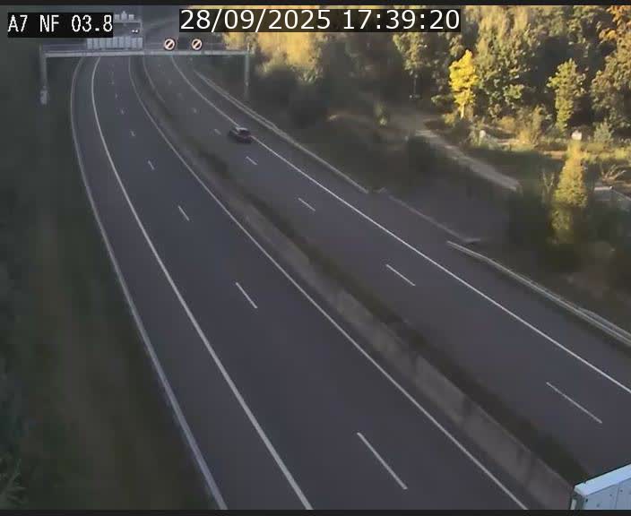 Webcam autoroute A7 au Luxembourg à la sortie du Tunnel Stafelter vers le Nord