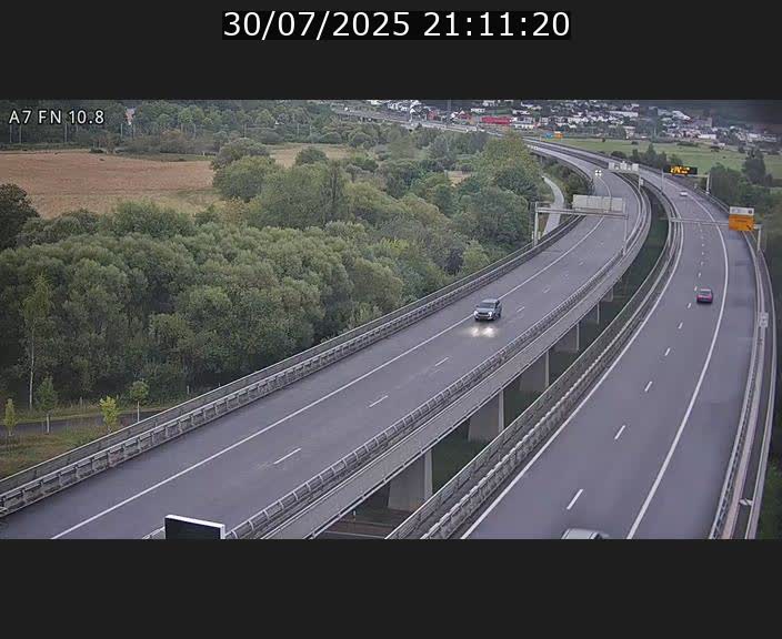 Caméra trafic Luxembourg - A7, Tunnel Gousselerbierg, sortie sud, direction rond-point Lorentzweiler (BK 10.8)