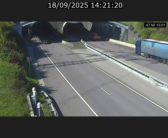 Caméra trafic Luxembourg - A7, Tunnel Gousselerbierg, entrée sud, direction Mersch