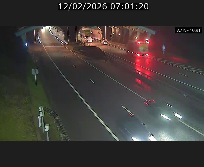 Caméra trafic Luxembourg - A7, Tunnel Gousselerbierg, entrée sud, direction Mersch
