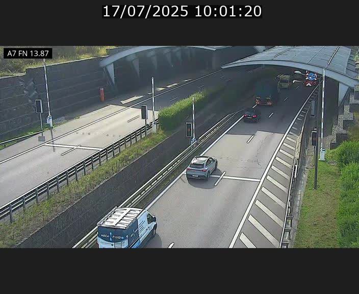 Caméra trafic Luxembourg - A7, Tunnel Gousselerbierg, entrée nord, direction Lorentzweiler
