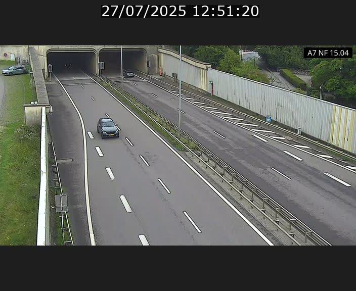 Caméra trafic Luxembourg - A7, Tunnel Mersch, entrée sud, direction Ettelbruck