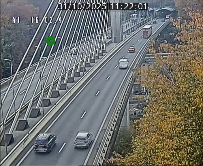 Traffic live webcam Luxembourg Sandweiler - A1 direction Luxembourg-ville - BK 2.4