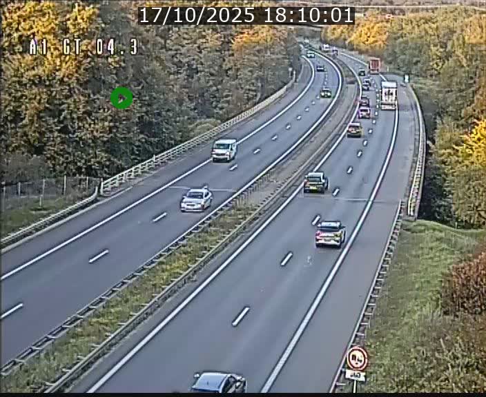 Traffic live webcam Luxembourg Itzig - A1 direction Sandweiler - BK 4.3