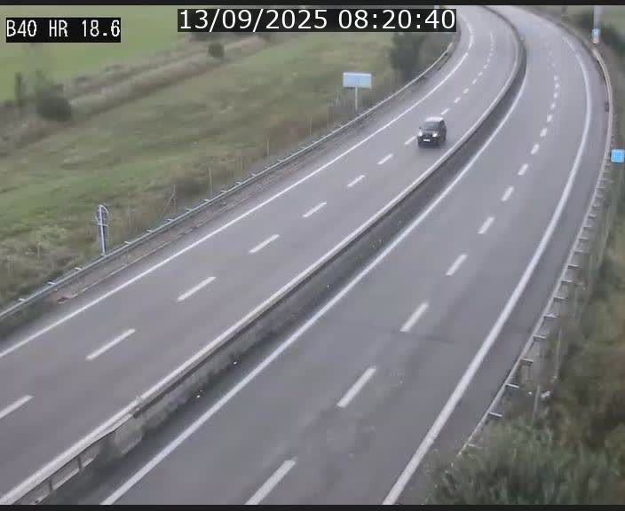 Webcam sur la route de liaison entre Micheville et Esch-Belval à la frontière entre le Luxembourg et la France. Vue orientée vers la Lorraine.