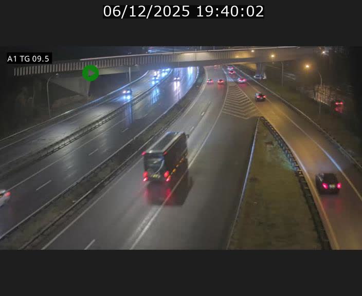 Traffic live webcam Luxembourg Jonction Grünewald - A1 direction Luxembourg-ville - BK 9.5