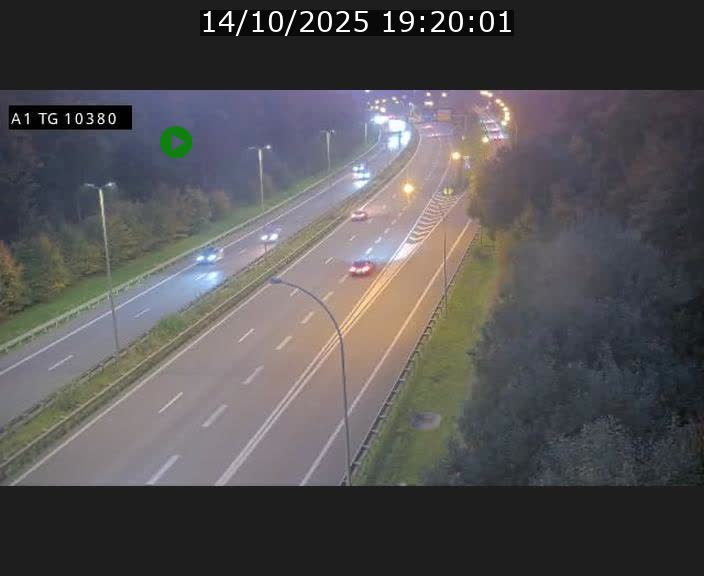 Traffic live webcam Luxembourg Senningerberg - A1 direction Luxembourg Kirchberg - BK 10.3