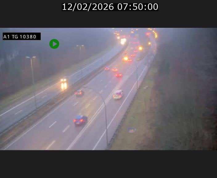 Traffic live webcam Luxembourg Senningerberg - A1 direction Luxembourg Kirchberg - BK 10.3