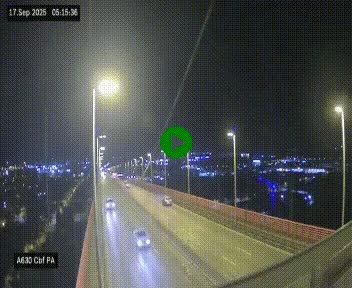 Webcam autoroute sur le périphérique de Bordeaux (A630) au nord de la ville. Caméra située sur le Pont d'Aquitaine.