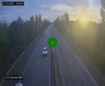 Webcam routière à la fin de la N10, en périphérique ouest d'Angouleme, proche de la jonction avec l'A10