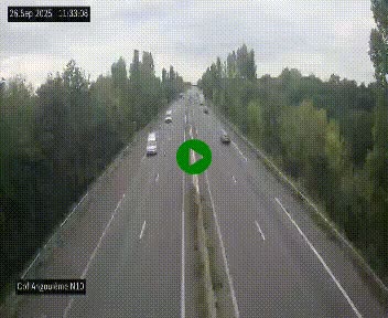Webcam routière à la fin de la N10, en périphérique ouest d'Angouleme, proche de la jonction avec l'A10