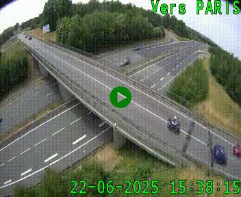 Clone of Caméra routière sur l'autoroute A20 au nord de Limoges, à la jonction avec la N520. Vue orientée vers Paris
