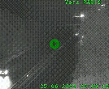 Caméra routière sur l'autoroute A20 au nord de Limoges, à la jonction avec la N520. Vue orientée vers Paris