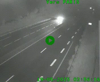 Caméra routière sur l'autoroute A20 à Saint-Hilaire-Bonneval, au sud de Limoges. Vue orientée vers Paris