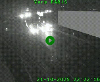 Caméra routière sur l'autoroute A20 à Brive-la-Gaillarde, à la jonction avec l'A89. Vue orientée vers Paris