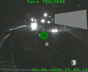 Caméra routière sur l'autoroute A20 à Noailles, en périphérie de Brive-la-Gaillarde. Vue orientée vers Toulouse