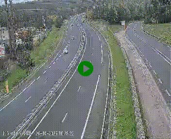 Caméra autoroute A75 à hauteur du col du rocher blanc en direction de Montpellier