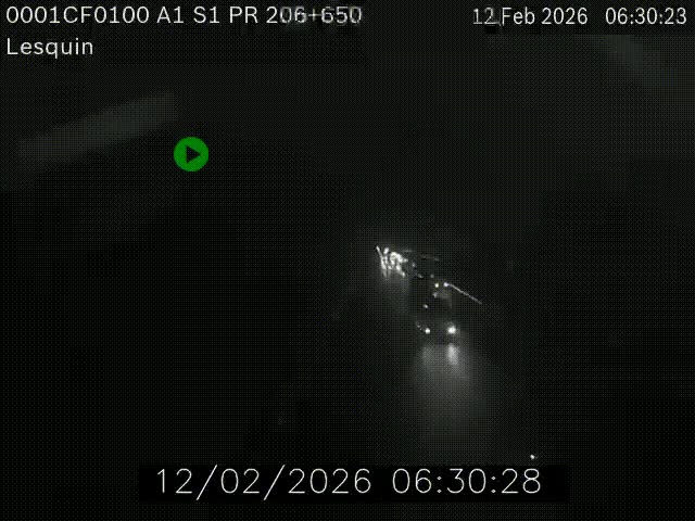 Webcam autoroute A1 à hauteur de Lesquin. Vue orientée vers Lille