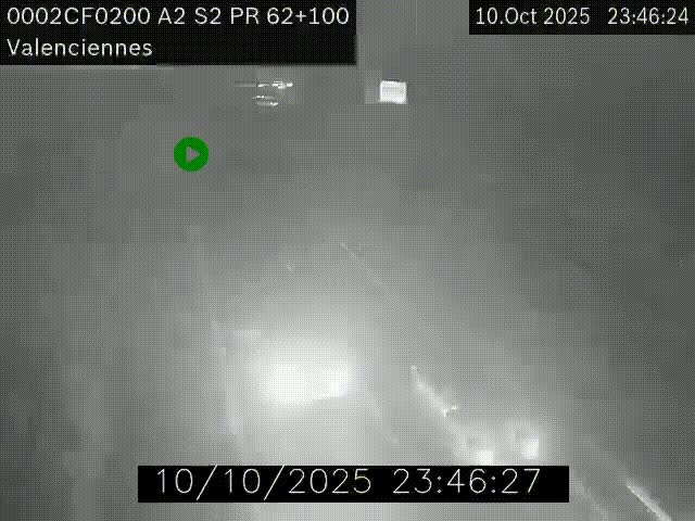 Webcam autoroute A2 à Valenciennes. Vue orientée vers Maubeuge et Mons (Belgique)