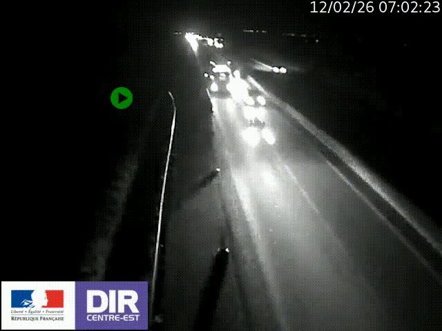 Webcam sur le contournement de Valence, sur la Nationale 7, à la jonction avec la N532, caméra orientée vers Grenoble