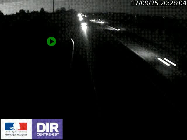 Webcam sur le contournement de Valence, sur la Nationale 7, à la jonction avec la N532, caméra orientée vers Grenoble