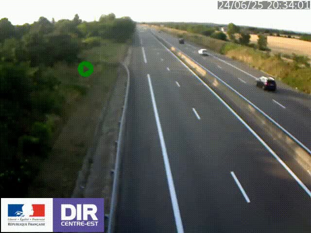 Webcam sur le contournement de Valence, sur la Nationale 7, à la jonction avec la N532, caméra orientée vers Grenoble