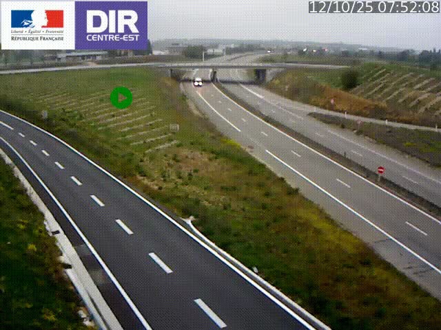 Webcam sur le contournement de Valence, sur la Nationale 7, caméra orientée vers Lyon