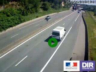 Caméra autoroutière sur l'A47 à hauteur de Givors, a proximité de Lyon. La webcam est orientée vers Lyon