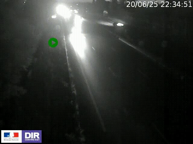 Webcam à Bron sur l'A43 à la jonction avec le boulevard périphérique de Lyon (D383). Vue orientée vers Lyon