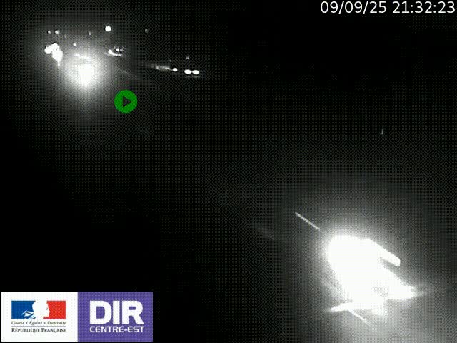 Caméra trafic à la jonction entre l'A46 (Rocade-est de Lyon) et l'A42 à hauteur de Vault-en-Velin en direction de Marseille