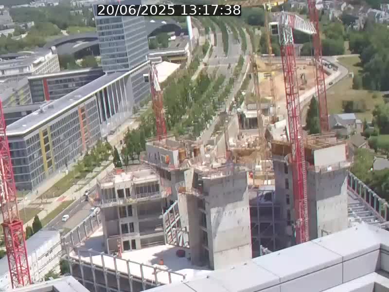 Webcam sur l'avenue John Fitzgerald Kennedy (N51) avec vue orientée vers le Findel