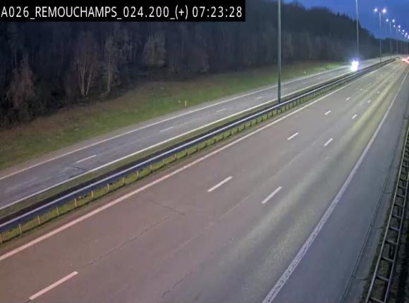 Webcam à hauteur de Spa entre la sortie Remouchamps et la sortie Stavelot. Vue orientée vers les Ardennes