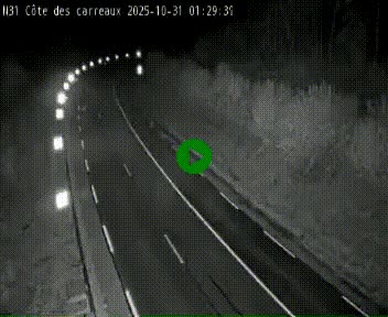 Webcam en haut de la Côte des Carreaux sur la N31 à Avesnes-en-Bray. Vue orientée vers Rouen
