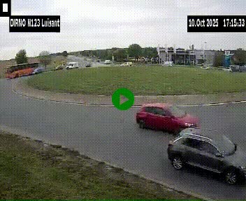 Webcam en périphérie de Chartres sur la N123, à hauteur de Luisant. Vue orientée vers Chartres