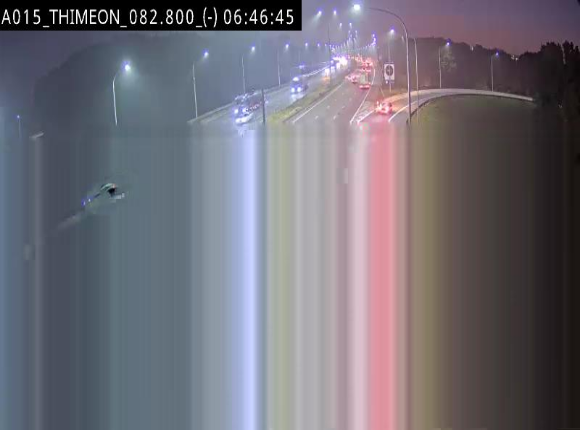 Caméra trafic Belgique - Thiméon - E42, jonction avec A54 (E420) direction La Louvière/Charleroi - BK 82.82