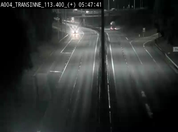 Webcam dans les Ardennes sur l'E411 à hauteur de Transinne. Vue orientée vers le sud de la Belgique