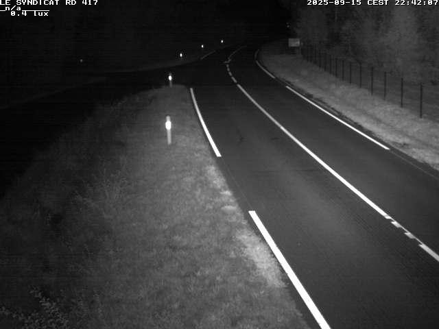 Webcam dans les Vosges dans la commune du Syndicat sur la D417 sur la route de Gerardmer