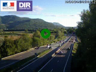 Caméra trafic à Meylan sur la Rocade-Sud de Grenoble en direction d'Aix-en-Provence
