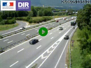 Caméra routière à hauteur de la sortie 15 Chambéry-centre au PK 4,103 en direction d'Albertville