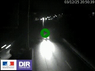 Caméra autoroute sur A6 - Valvert, près de Lyon, en direction de Paris, à hauteur de la sortie 36 Porte du Valvert