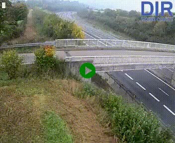 Webcam sur A84 à hauteur de Pont-Farcy, au niveau du pont autoroutier sur la Vire, au sud de Saint-Lô
