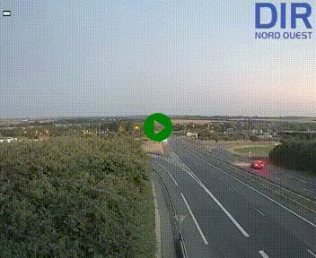 Webcam au début de l'A84 sur le périphérique Ouest de Caen (N814) à hauteur de la sortie 9, Porte de Bretagne