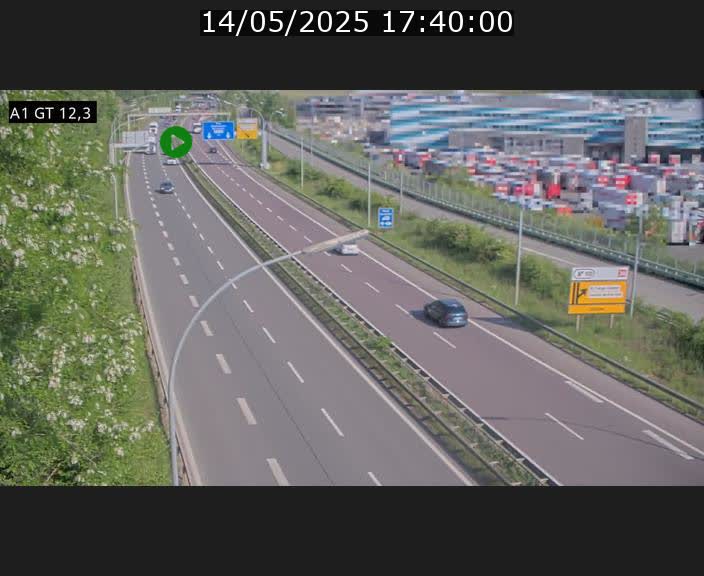 Traffic live webcam Luxembourg Senningerberg - A1 direction Allemagne - BK 12.3