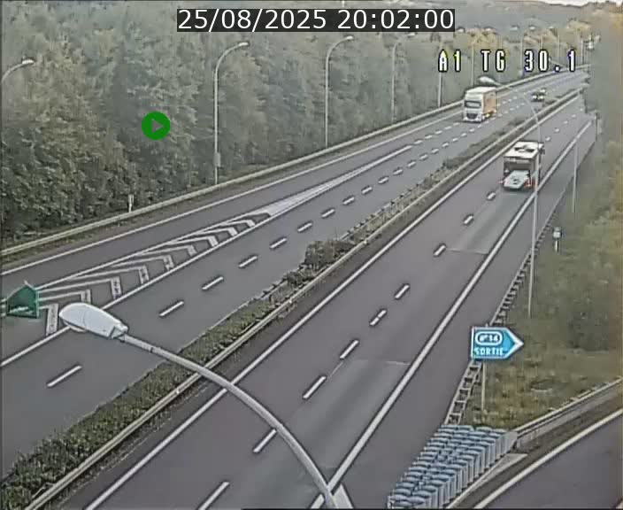 Traffic live webcam Luxembourg Grevenmacher - A1 direction Luxembourg - BK 30.1
